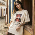Camiseta Oversized Afeto Feminina Off-White