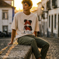 Camiseta Oversized Afeto Masculina Off-White