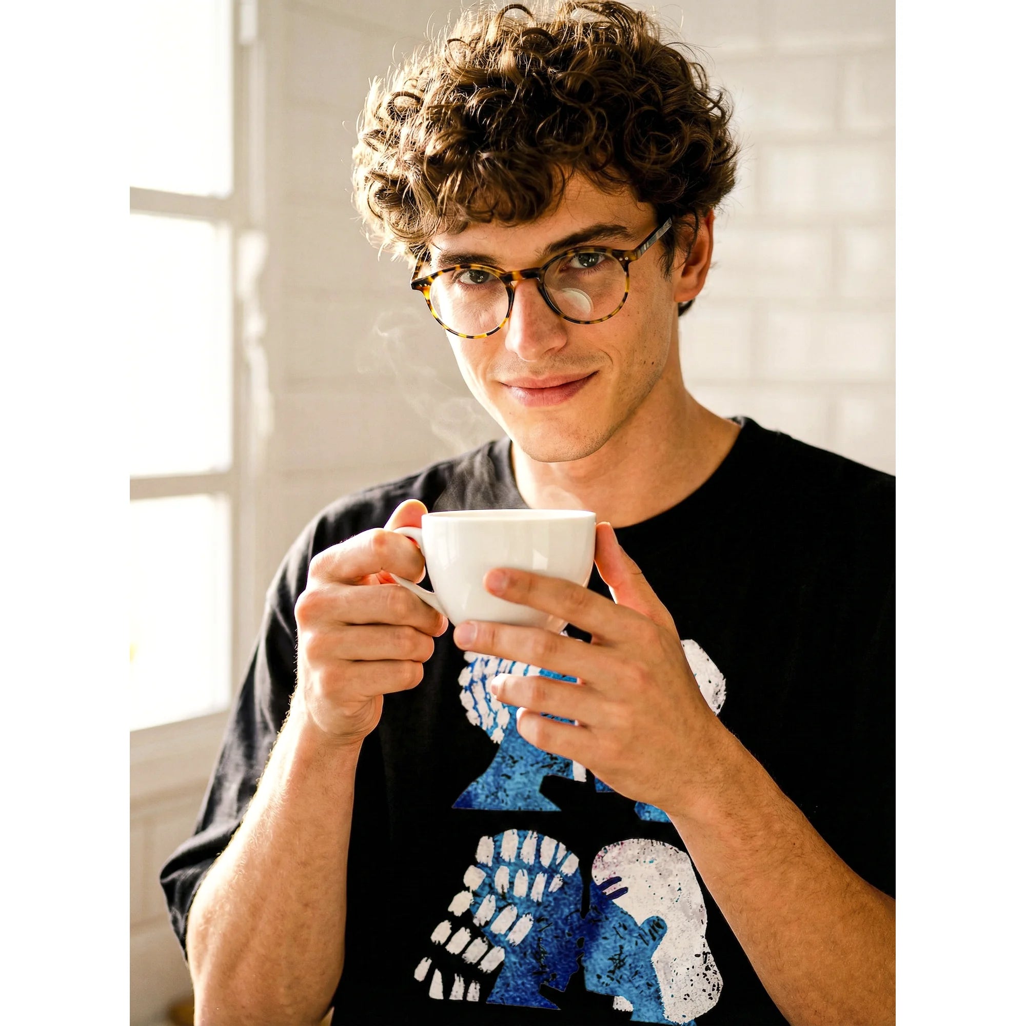 Camiseta Oversized Afeto Masculina Preto