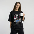 Camiseta Oversized Café na Firma é Paia Feminina Preto