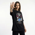 Camiseta Oversized Café na Firma é Paia Feminina Preto