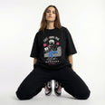 Camiseta Oversized Café na Firma é Paia Feminina Preto