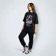 Camiseta Oversized Café na Firma é Paia Feminina Preto