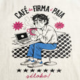 Camiseta Oversized Café na Firma é Paia Masculina Off-White