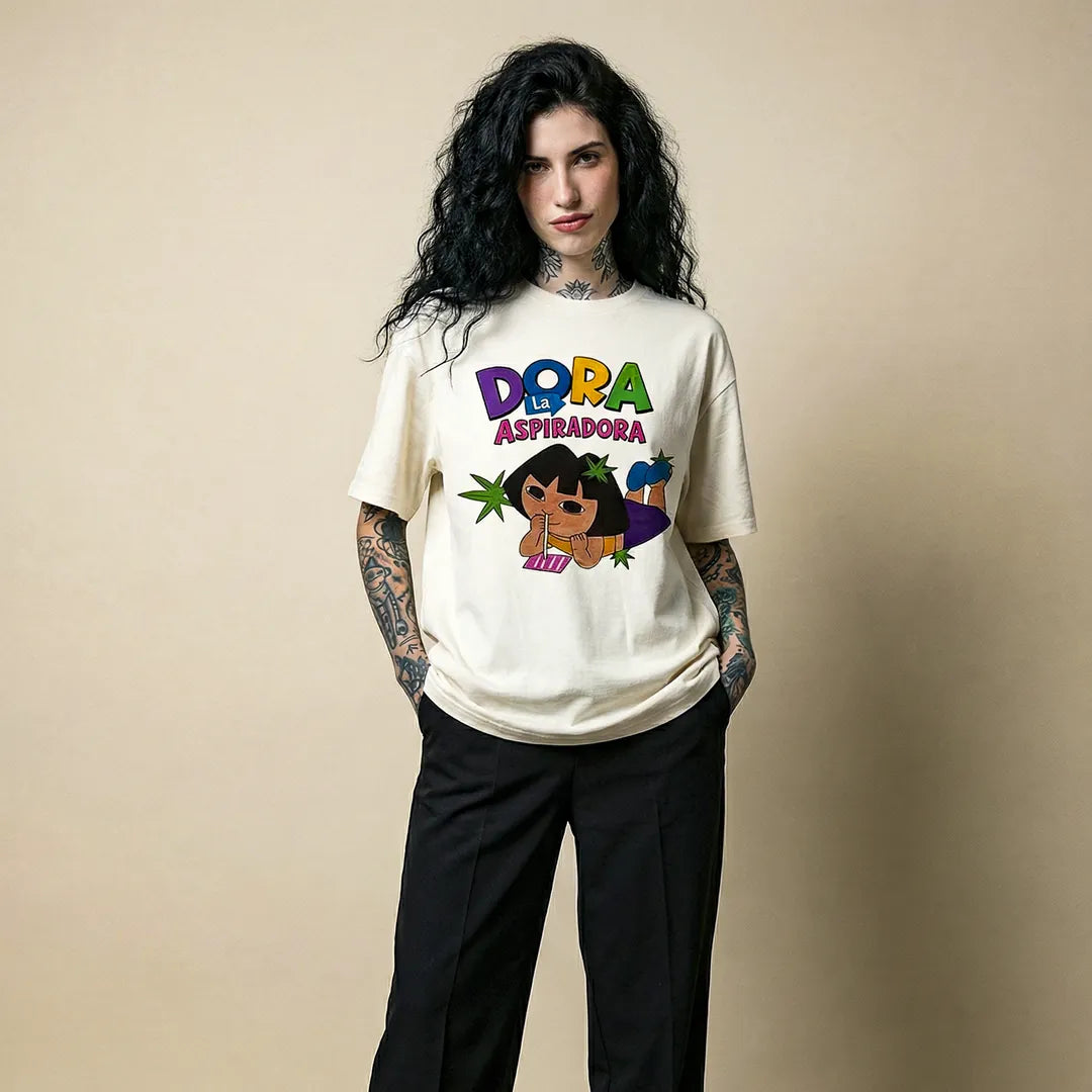 Camiseta Oversized Dora la Aspiradora Feminina Off-White 05