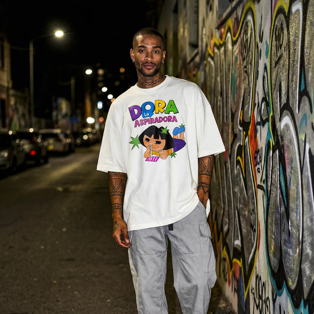 Camiseta Oversized Dora la Aspiradora Masculina Off-White 04
