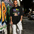 Camiseta Oversized Dora Masculina Preto