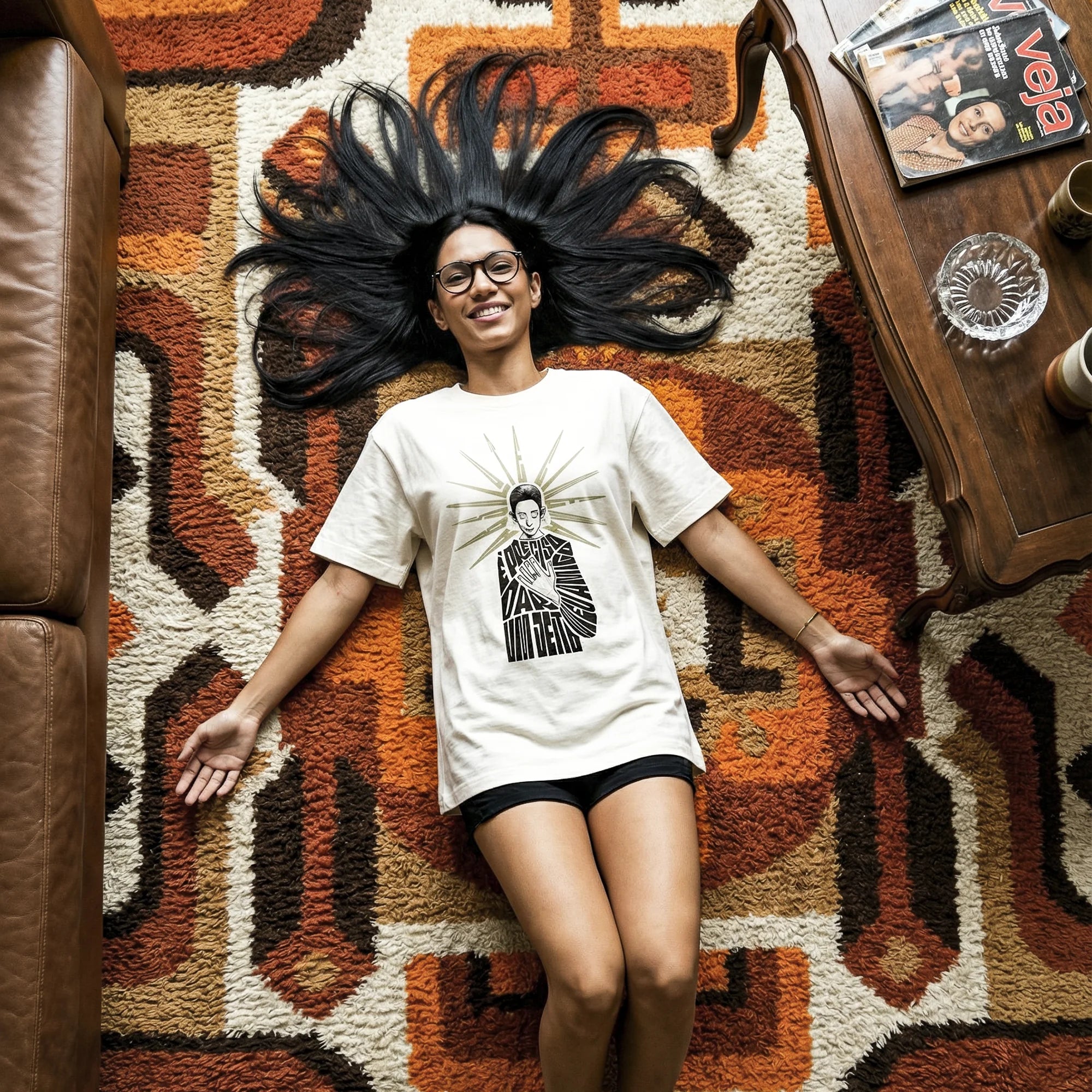 Camiseta Oversized EPRECISO Feminina Off-White