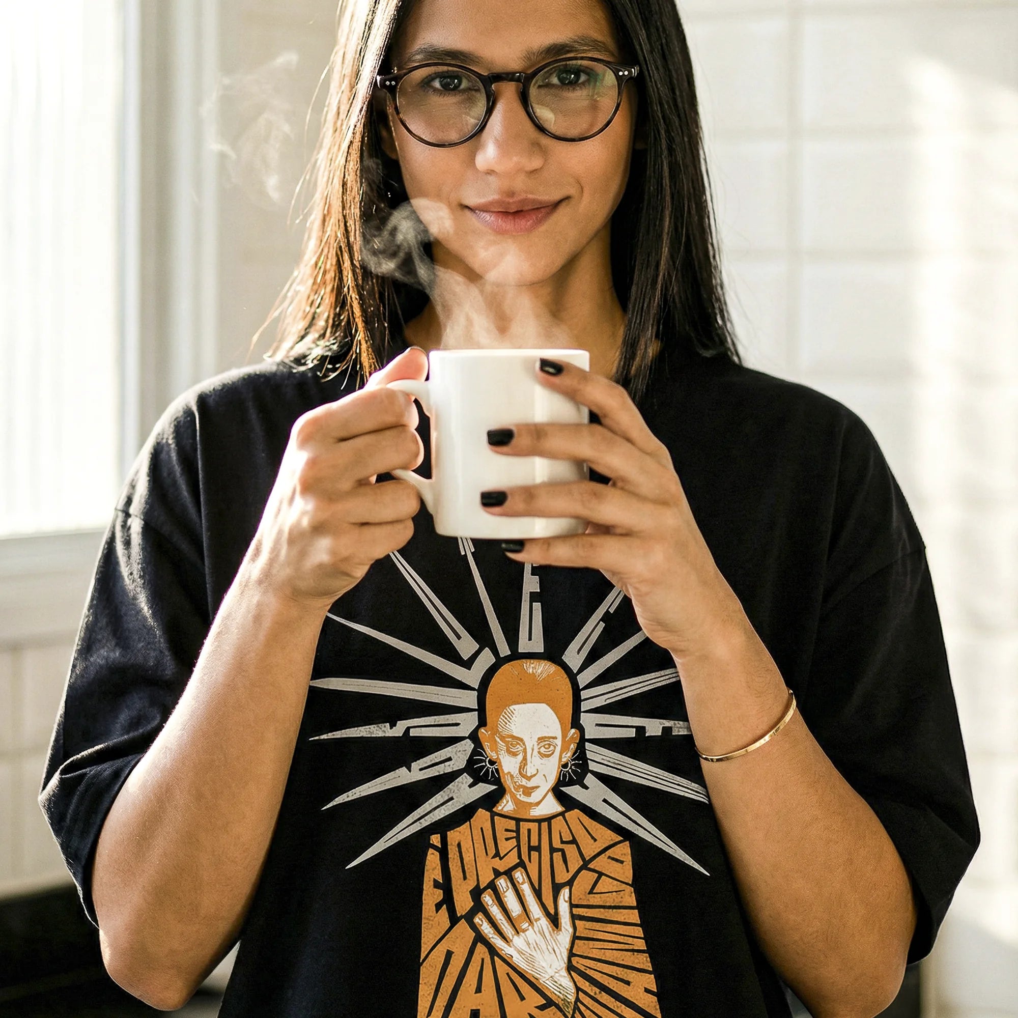 Camiseta Oversized EPRECISO Feminina Preto