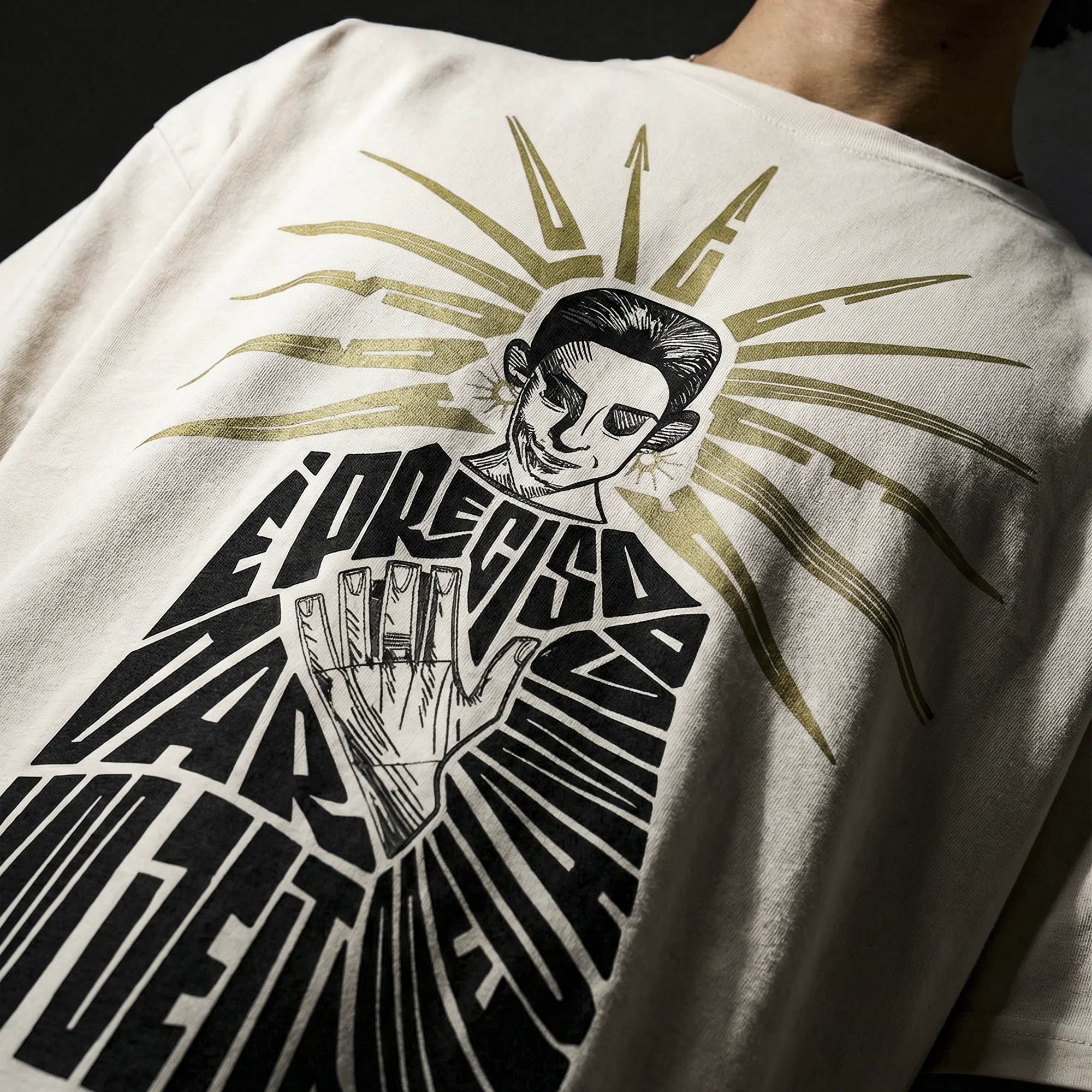Camiseta Oversized EPRECISO Masculina Off-White