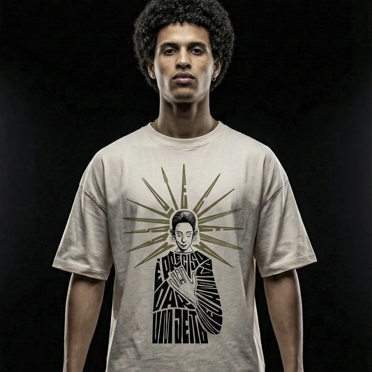 Camiseta Oversized É Preciso Dar Um Jeito Masculina Off-White