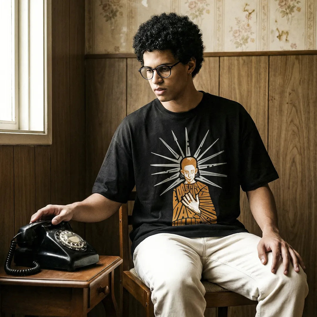 Camiseta Oversized É Preciso Dar Um Jeito Masculina Preto