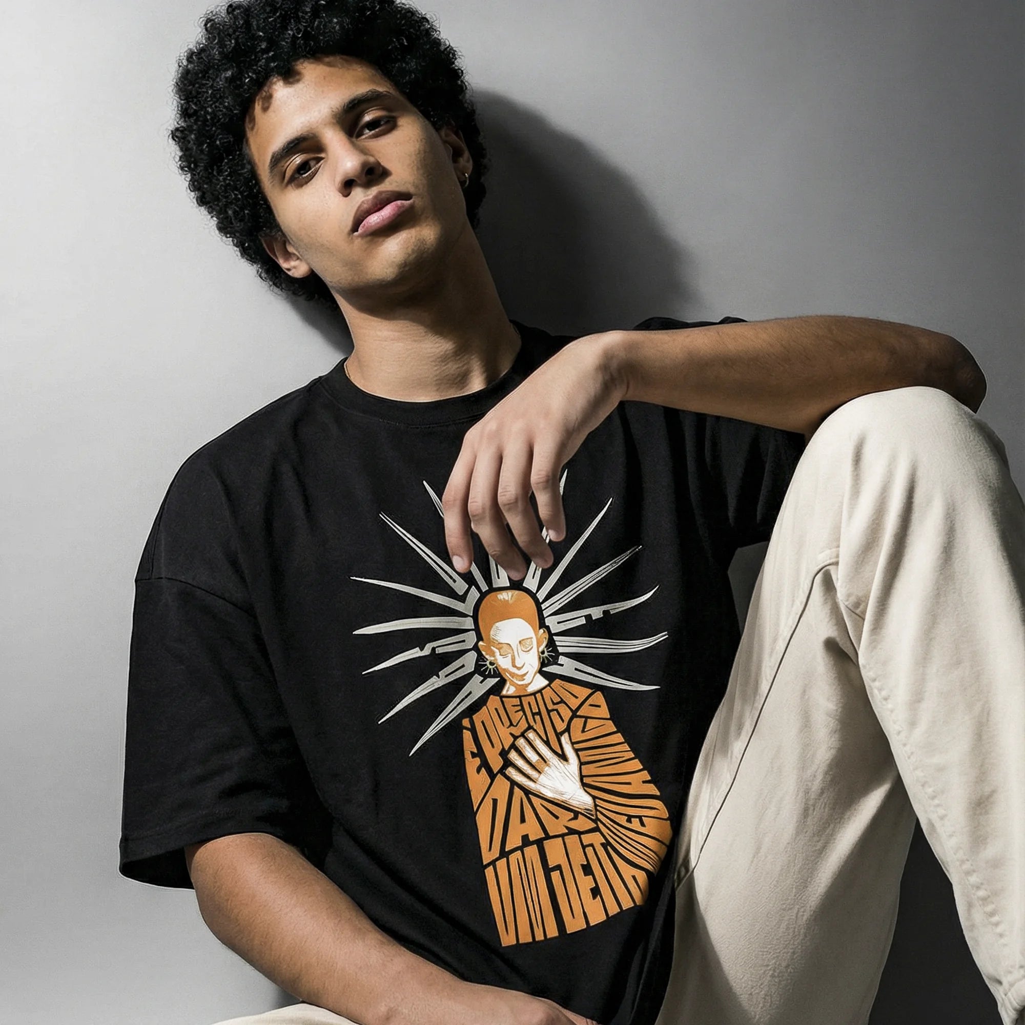 Camiseta Oversized EPRECISO Masculina Preto