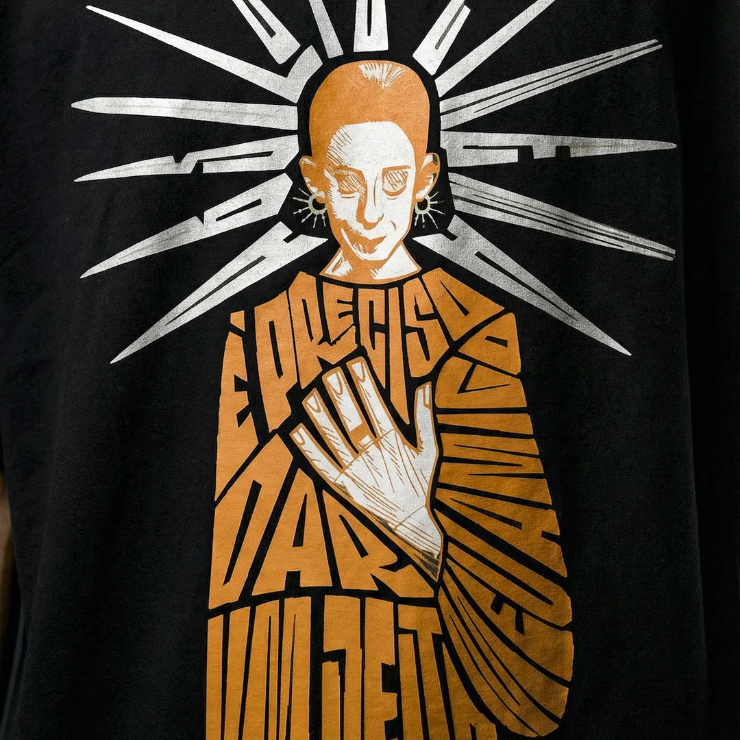 Camiseta Oversized É Preciso Dar Um Jeito Masculina Preto