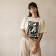 Camiseta Oversized FIZ-O-QUE-PUDE Feminina Off-White