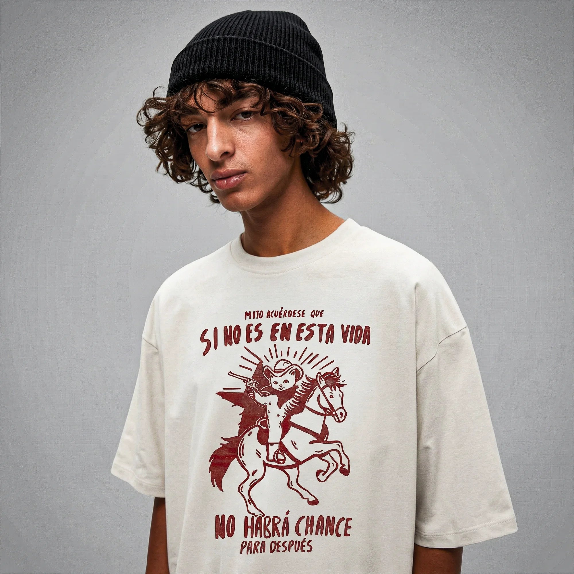 Camiseta Oversized MIJO Masculina Off-White
