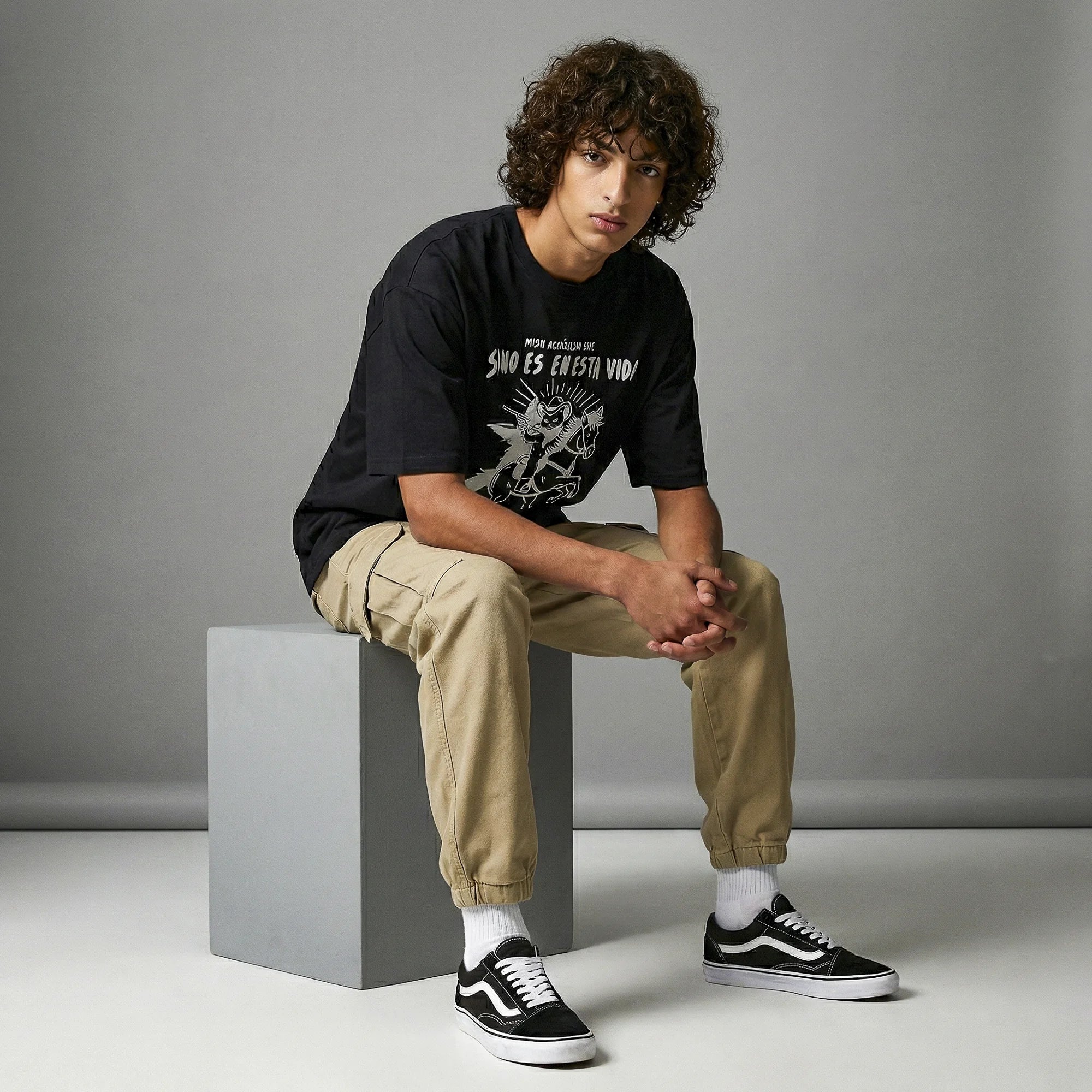Camiseta Oversized MIJO Masculina Preto