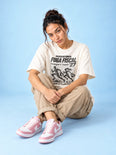 Camiseta Oversized Maratona Fuga Fiscal Feminina Off-White