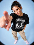 Camiseta Oversized Maratona Fuga Fiscal Feminina Preto