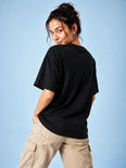 Camiseta Oversized Maratona Fuga Fiscal Feminina Preto