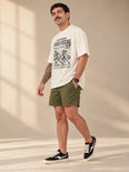Camiseta Oversized Maratona Fuga Fiscal Masculina Off-White