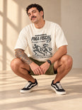 Camiseta Oversized Maratona Fuga Fiscal Masculina Off-White