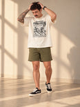 Camiseta Oversized Maratona Fuga Fiscal Masculina Off-White