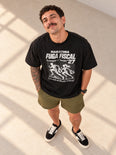 Camiseta Oversized Maratona Fuga Fiscal Masculina Preto
