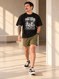 Camiseta Oversized Maratona Fuga Fiscal Masculina Preto
