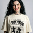 Camiseta Oversized MaratonaFiscal Feminina Off-White