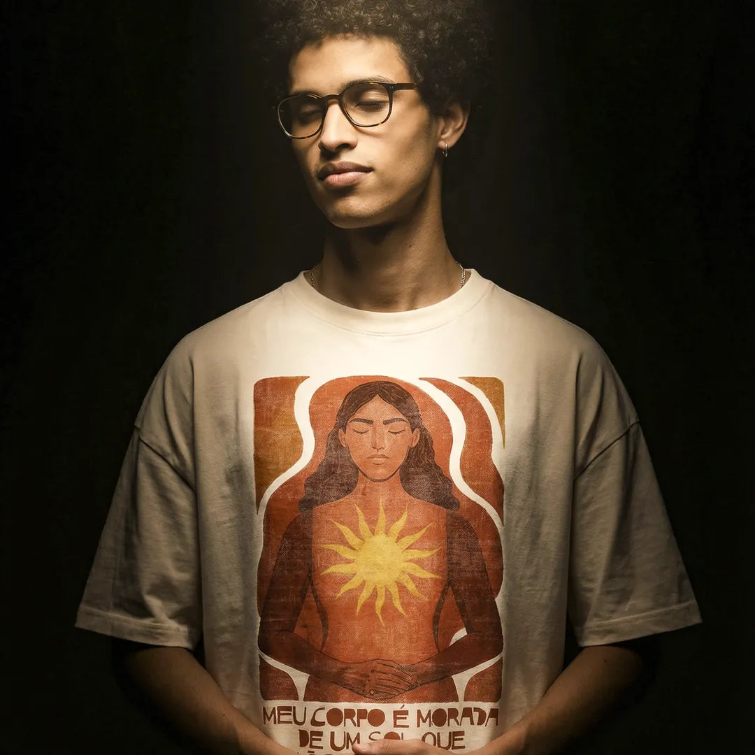 Camiseta Oversized MeuCorpo Masculina Off White 03