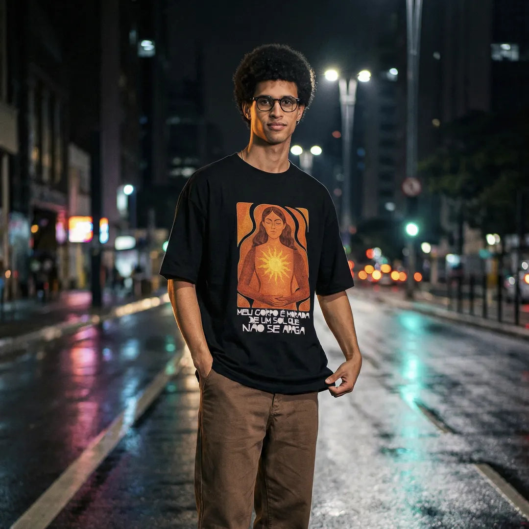 Camiseta Oversized MeuCorpo Masculina Preto 04