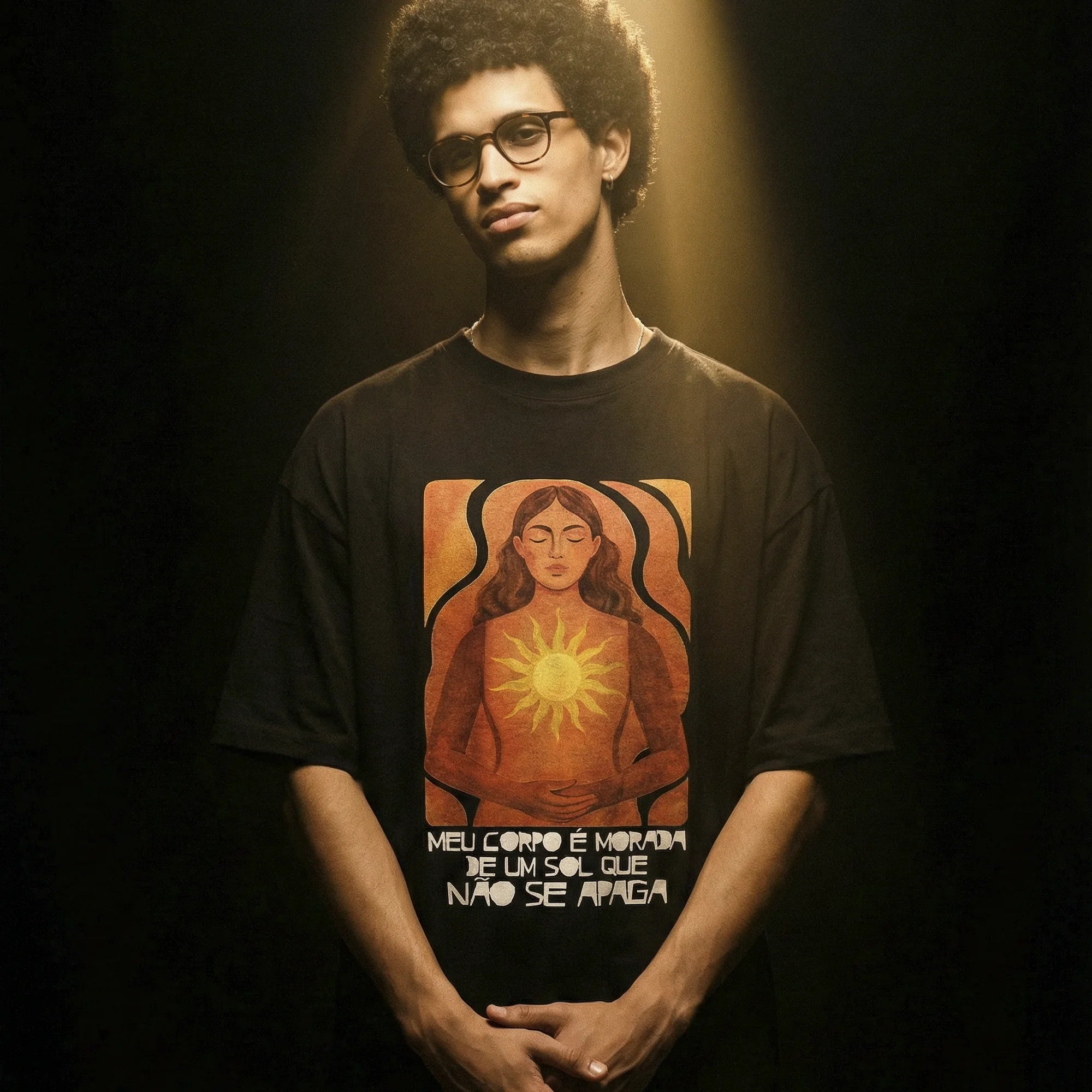 Camiseta Oversized MeuCorpo Masculina Preto