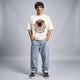 Camiseta Oversized NAOVOUPARAR Masculina Off-White