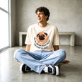 Camiseta Oversized NAOVOUPARAR Masculina Off-White
