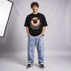 Camiseta Oversized NAOVOUPARAR Masculina Preto