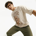 Camiseta Oversized NaoTeRendas Masculina Off-White