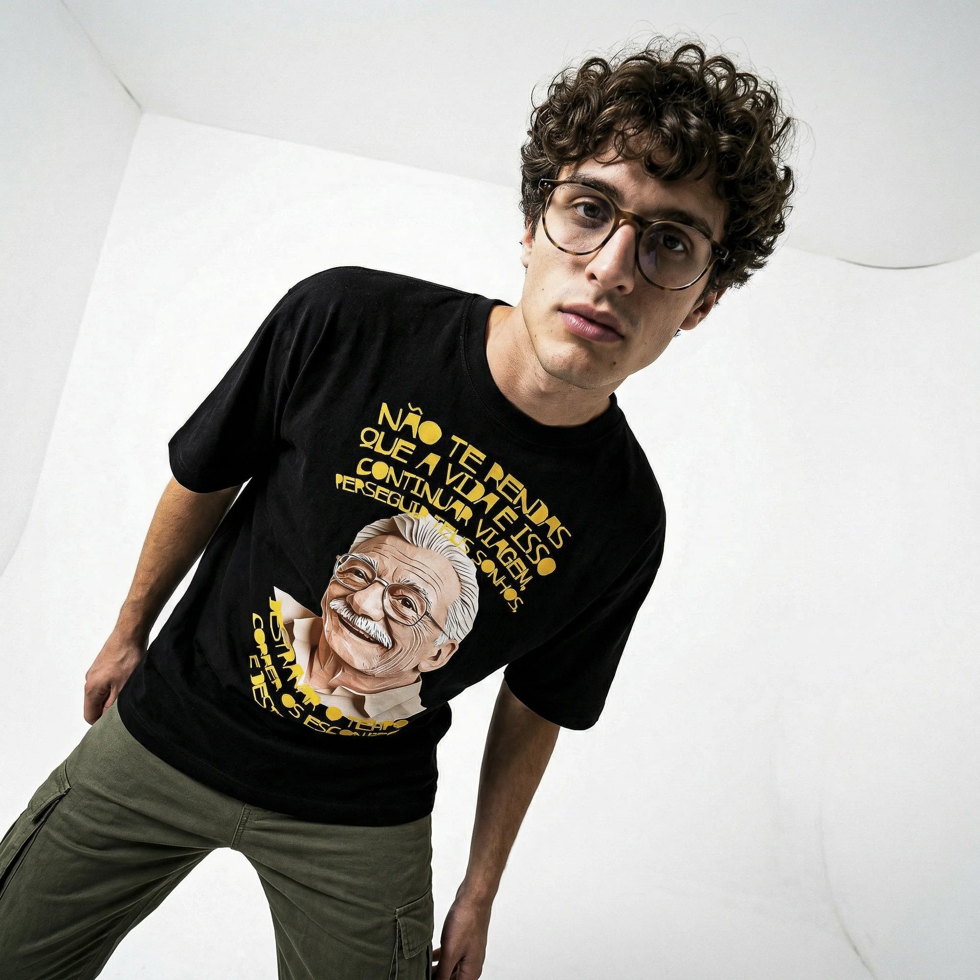 Camiseta Oversized NaoTeRendas Masculina Preto