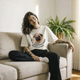 Camiseta Oversized NãoVou Feminina Off-White