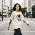 Camiseta Oversized NãoVou Feminina Off-White