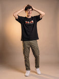 Camiseta Oversized O Afeto Te Afeta? - Masculina Preto