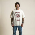 Camiseta Oversized OLHOS-AMOR Masculina Off-White