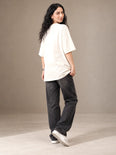 Camiseta Oversized Procurando Ânimo - Feminina Off-White