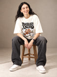 Camiseta Oversized Procurando Ânimo - Feminina Off-White