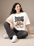 Camiseta Oversized Procurando Ânimo - Feminina Off-White
