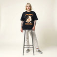 Camiseta Oversized Saúde Mental é um Ato Revolucionário Feminina Preto