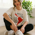 Camiseta Oversized Soy America Latina Feminina Off-White