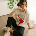 Camiseta Oversized Soy America Latina Feminina Off-White