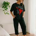 Camiseta Oversized Soy America Latina Feminina Preto