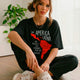 Camiseta Oversized Soy America Latina Feminina Preto